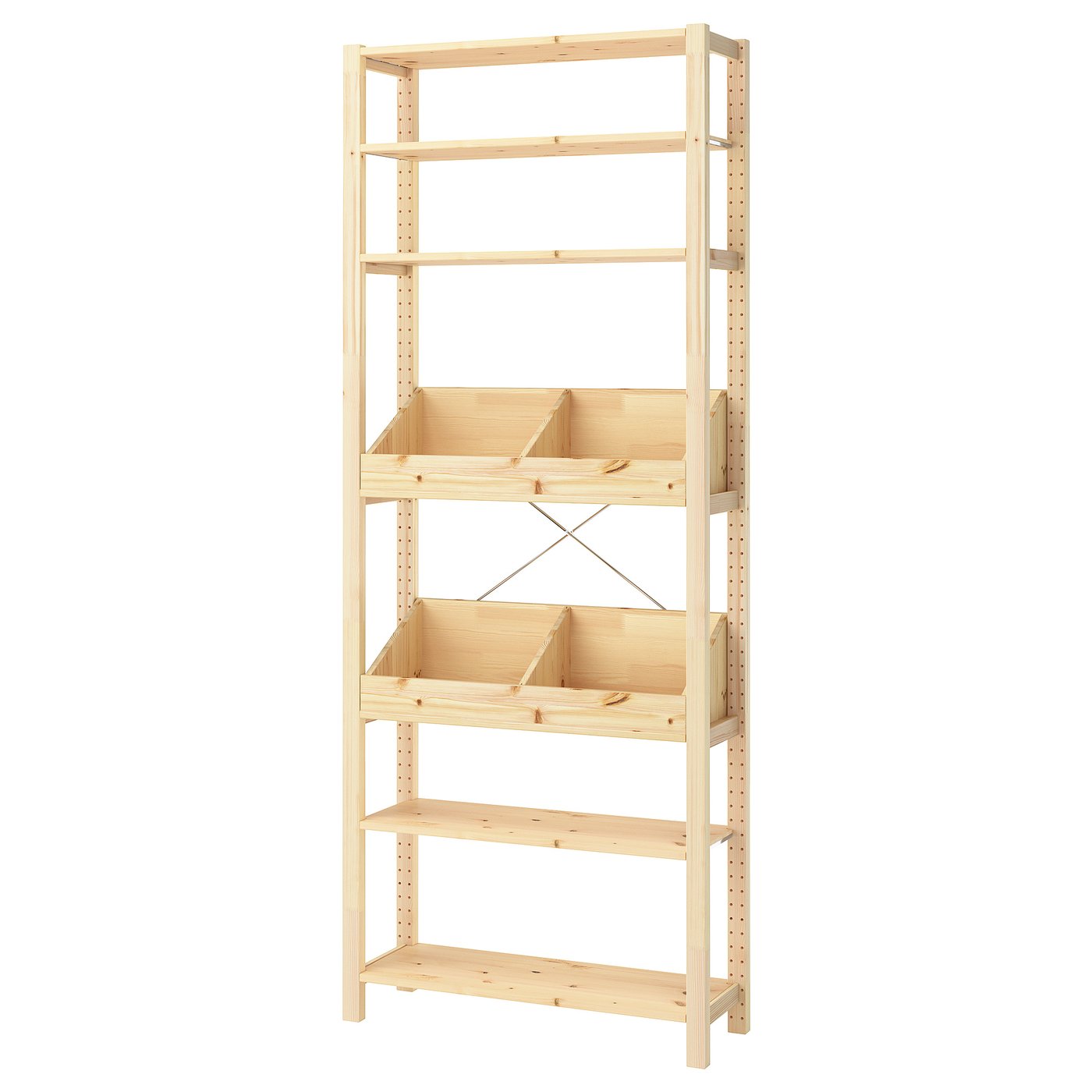 Étagère Ivar - Avec 2 étagères/pin 35x11 3/4x89 1/8 "