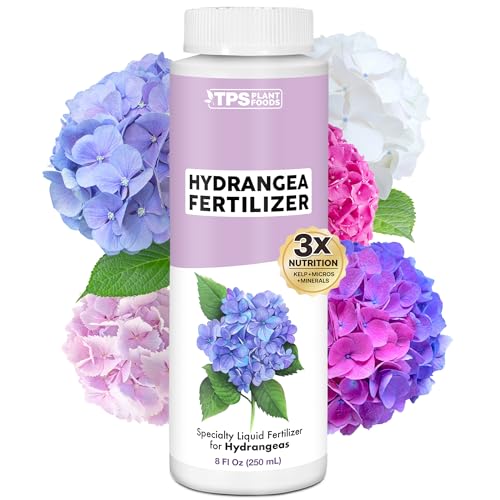 Engrais pour hortensias &ndash; Engrais liquide pour plantes pour de plus grandes fleurs, une couleur riche et des fleurs riches en nutriments. Développement de racines plus fort, 8 oz