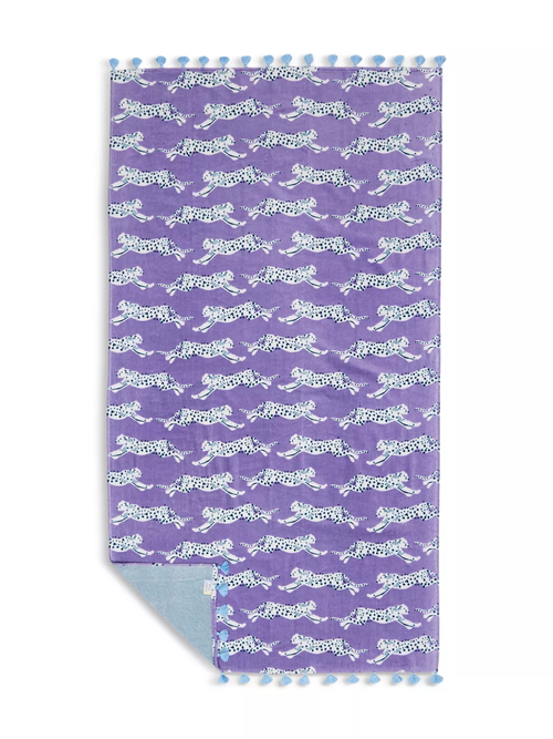 Serviette de plage léopard bondissant