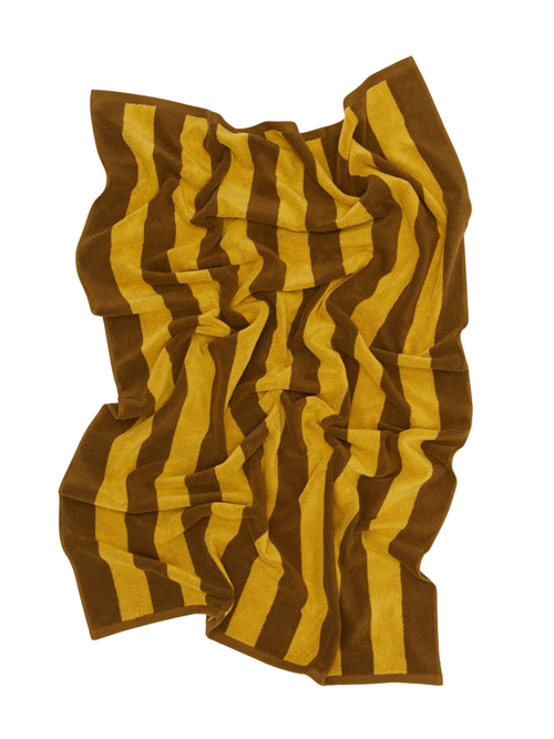 Serviette de plage en éponge à rayures simples 