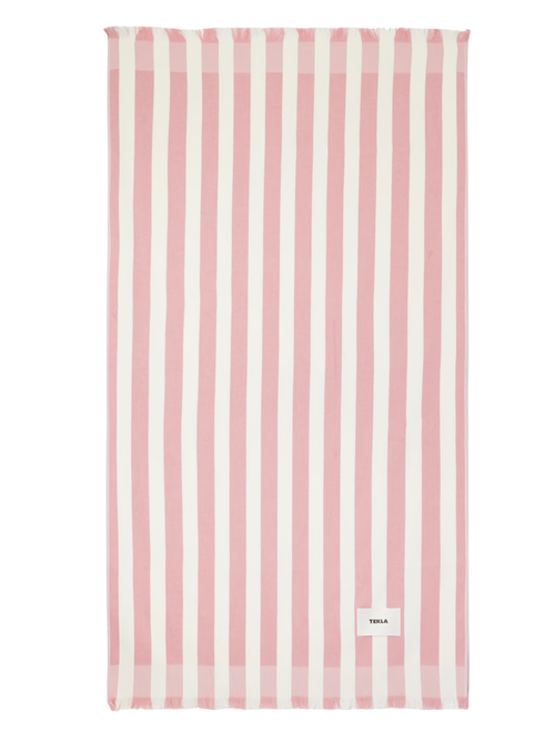 Serviette de plage en éponge de coton biologique rayée Palma