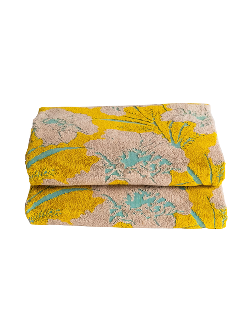 Serviette de plage florale en coton
