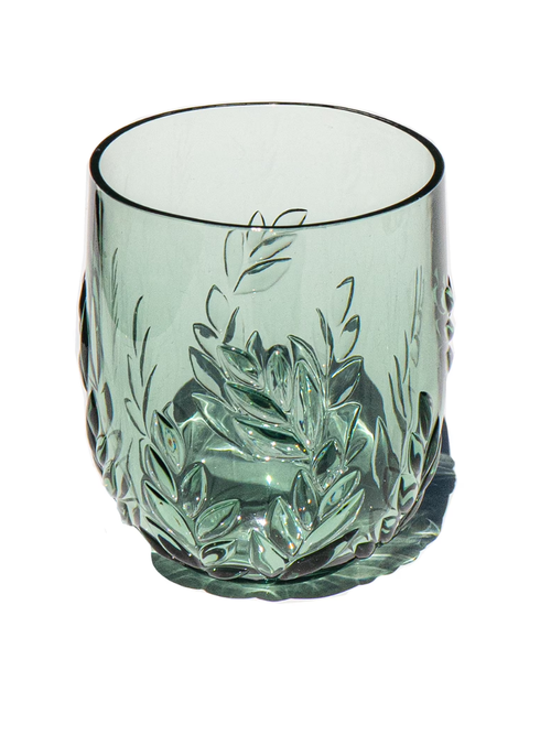 Verres à vin sans pied en acrylique à feuilles gaufrées, ensemble de 6