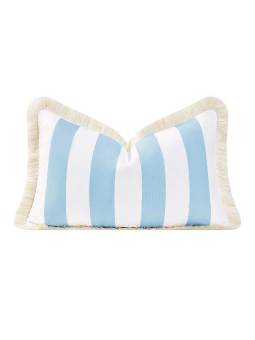 Housse de coussin lombaire d’extérieur de style hampton côtier 