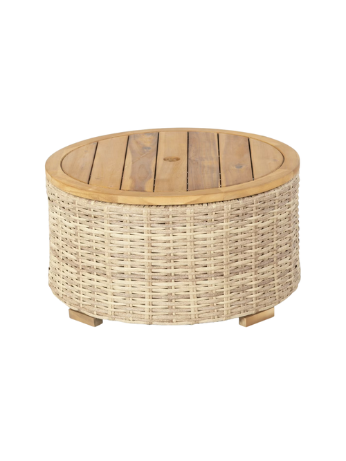 Safavieh Couture Anguilla Table basse d'extérieur en osier avec rangement