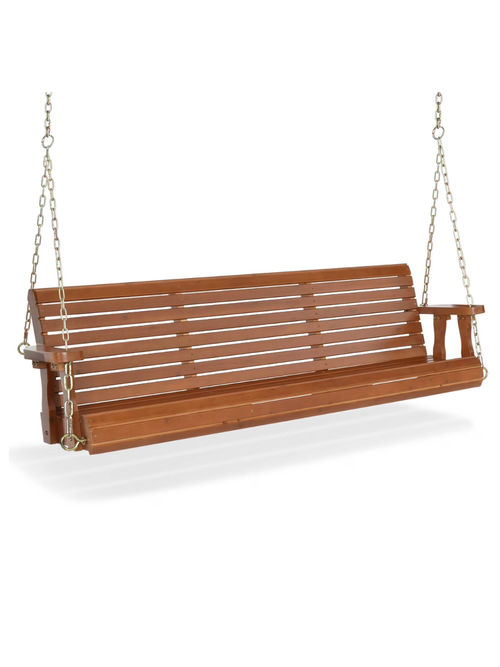 Balançoire de porche en bois pour patio