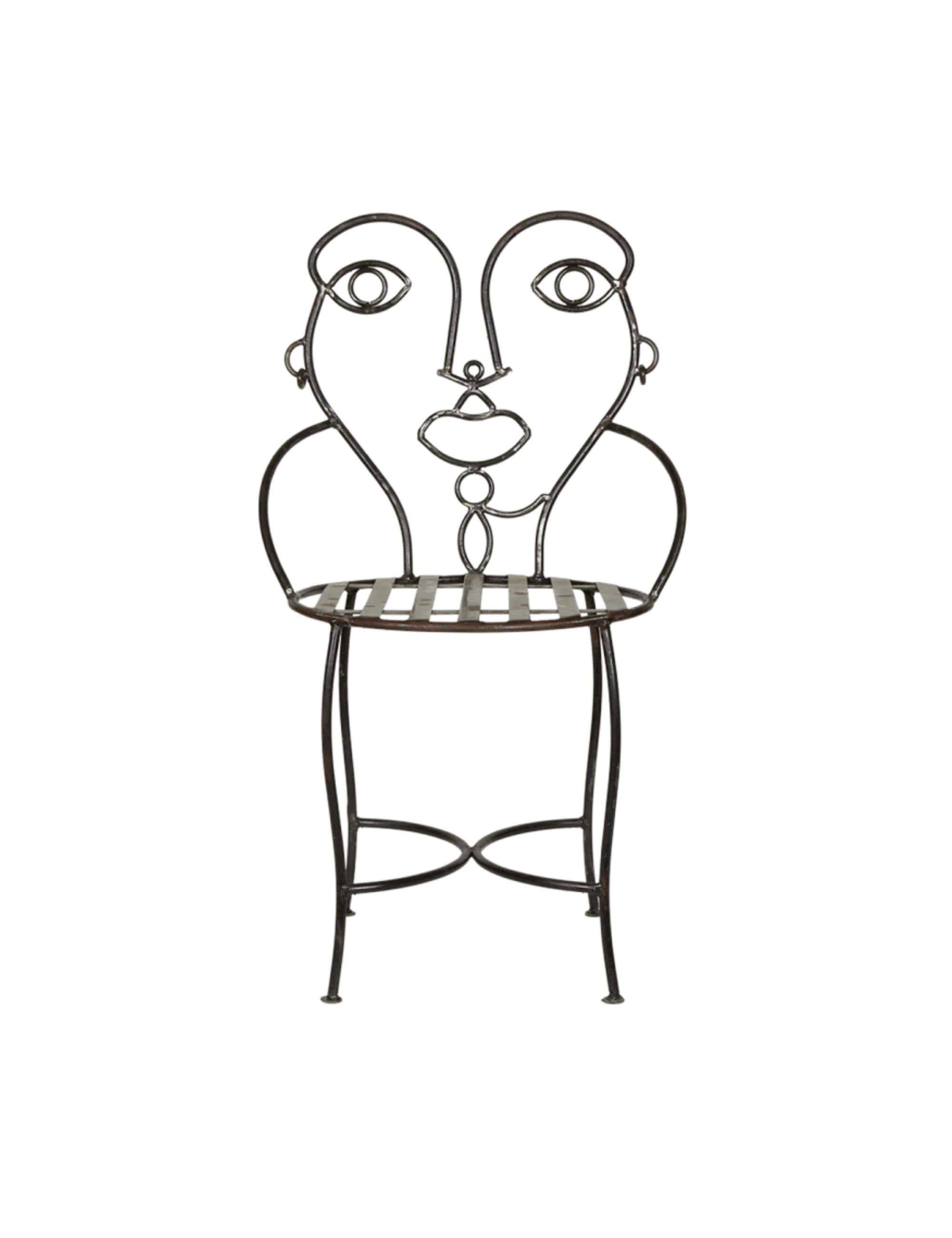OLIVE ATELIERS, Chaise Face Métal