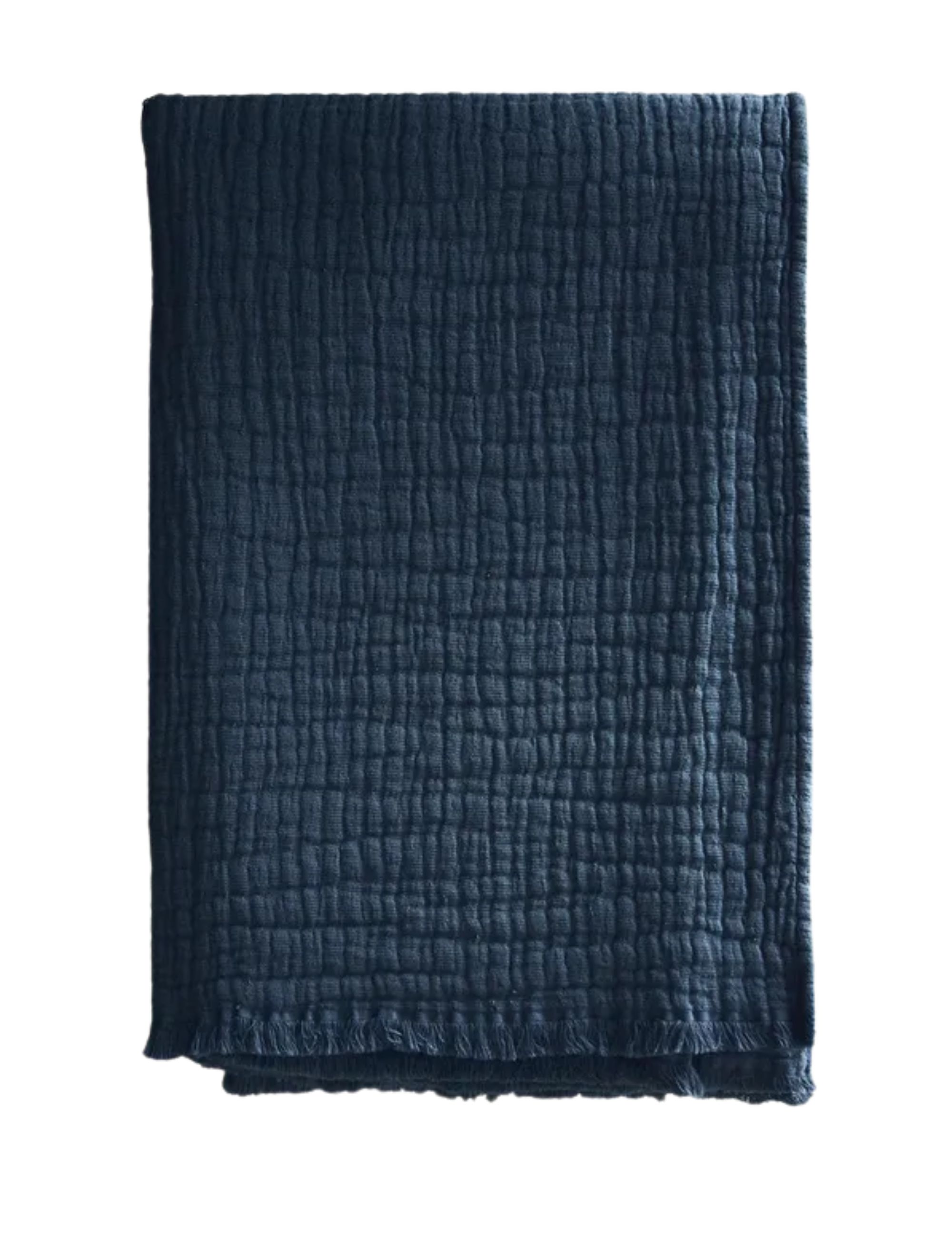 Zara Home, Couverture jacquard texturée en bleu