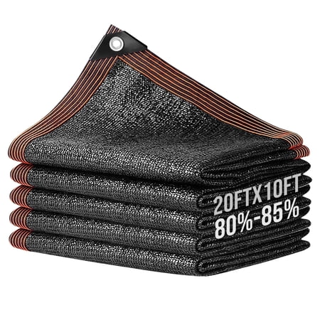 Livhil Garden Toile d'ombrage 80 % résistante au soleil, bâche en maille de 3 x 6 m, piège d'ombrage pour plantes de terrasse, noir