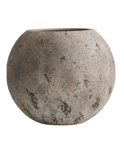 Jardinière texturée en bronze sphérique