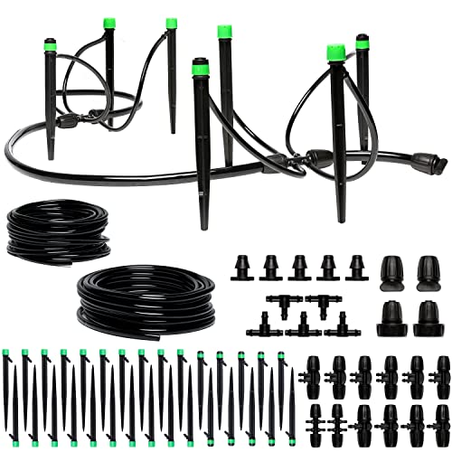 Système d'irrigation goutte à goutte Carpathen - Système d'irrigation haut de gamme réglable pour jardin, plates-bandes surélevées - Kit complet d'irrigation goutte à goutte avec émetteurs goutte à goutte, 5/16