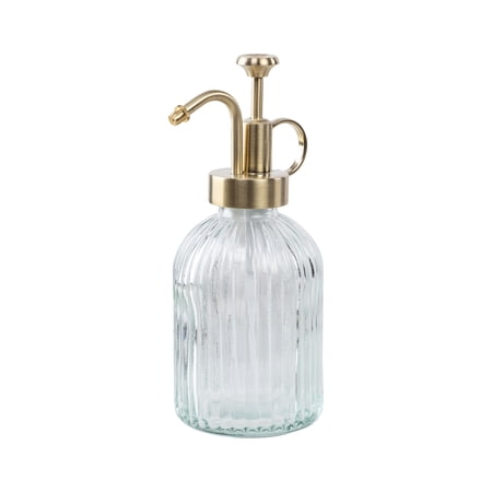 De meilleures maisons et amp;amp; Jardins Pot à plantes cannelé en verre transparent, 3,5 po de diamètre x 7,7 po de hauteur, 13,4 fl oz