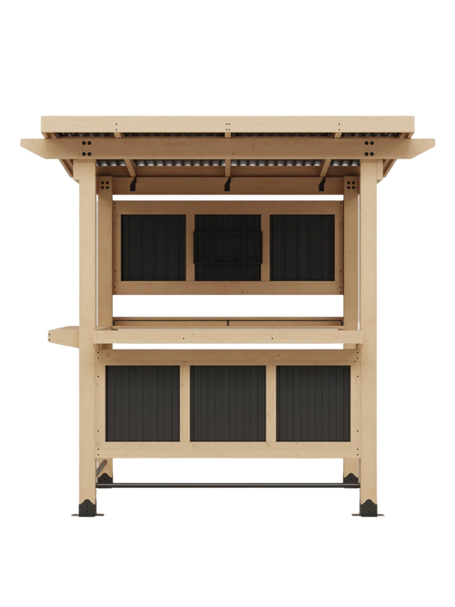 Gazebo extérieur à double barre avec support TV