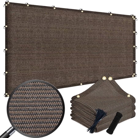 Tissu pare-soleil à 90 %, 12 #039; X20#039; Couverture d'ombrage de pergola pour patio, extérieur, jardin, arrière-cour, moka