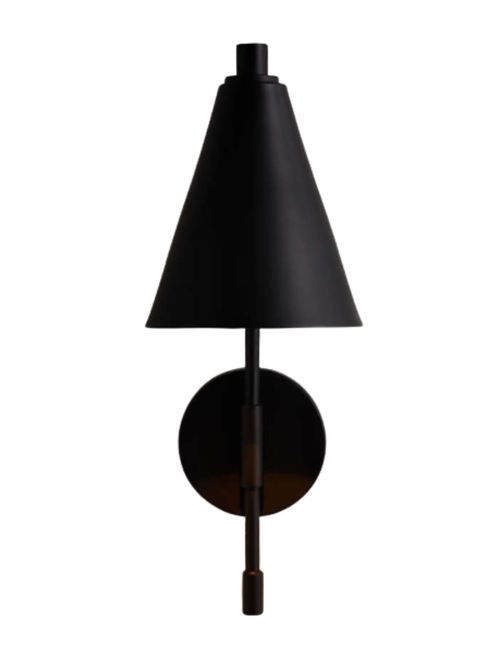 Applique murale d'extérieur noire Lisse