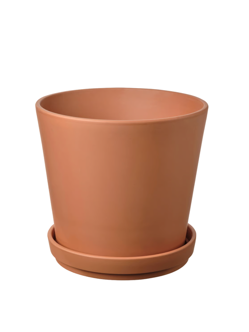 Pot de fleurs avec soucoupe pour l'extérieur en terre cuite