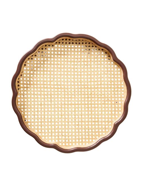 Plateaux en rotin de canne