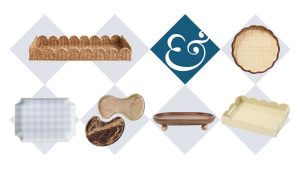 A collage of kitchen trays