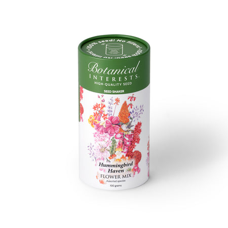 Shaker de graines de mélange de fleurs Hummingbird Haven