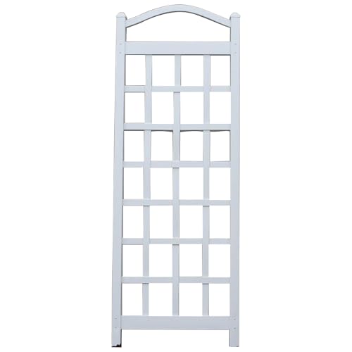 Dura-Trel Cambridge Garden Treillis en vinyle, cadre de support mural pour plantes, 28