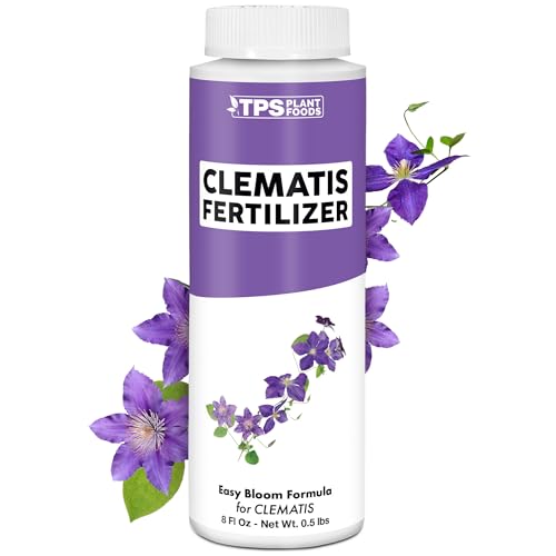 Engrais pour clématites &ndash; Engrais liquide pour plantes pour plus de fleurs, des vignes et des vignes plus fortes. Couleur de fleur vibrante, 8 oz
