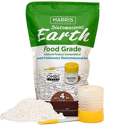 Terre de diatomées Harris de qualité alimentaire, 4 lb avec plumeau à poudre inclus dans le sac