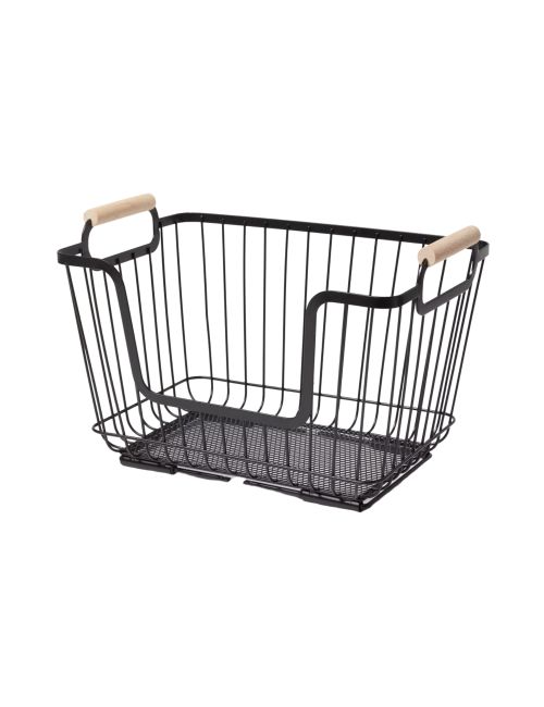 Panier de garde-manger empilable en métal