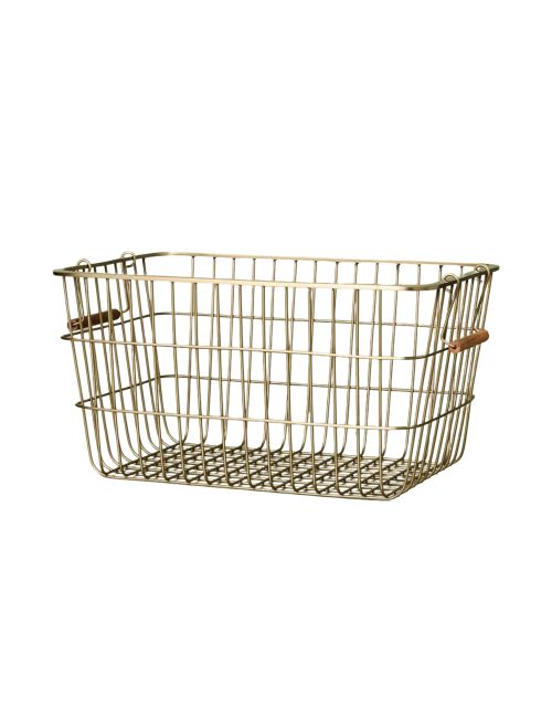 Panier de rangement en fil de laiton pour garde-manger