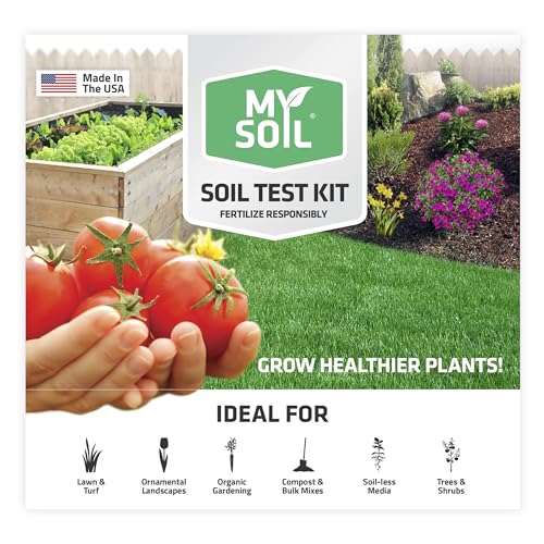 Kit d'analyse de sol Mysoil, débloquez votre pelouse et votre jardin Potentiel de jardin, complet et spacieux. Analyse précise des nutriments et du pH avec des recommandations adaptées aux besoins de votre sol et de vos plantes