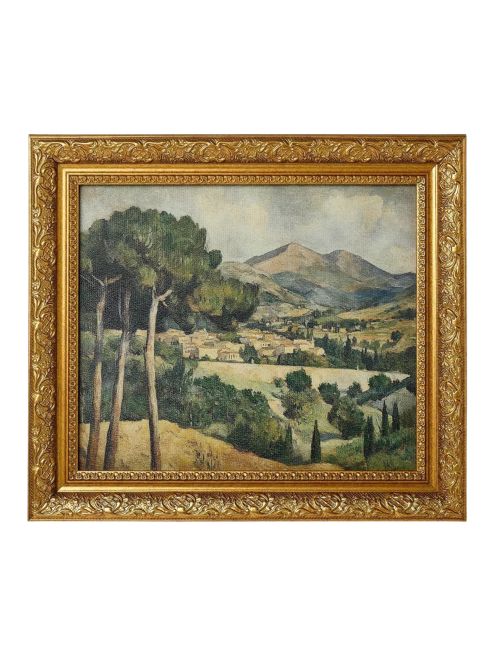 Art mural encadré de paysage inspiré de Cézanne