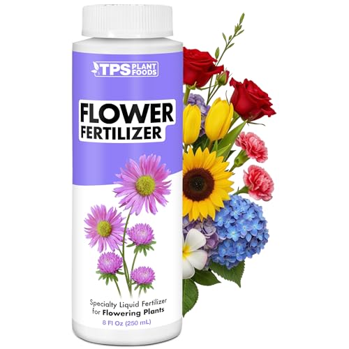 Engrais pour fleurs &ndash; Engrais liquide pour plantes pour plus de fleurs, des fleurs plus grosses et des fleurs plus grandes. Couleur vibrante, 8 oz
