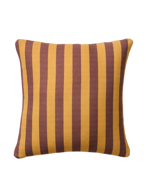 Coussin d'extérieur réversible à rayures audacieuses Emma Chamberlain