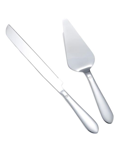 Ensemble couteau à gâteau et serveur