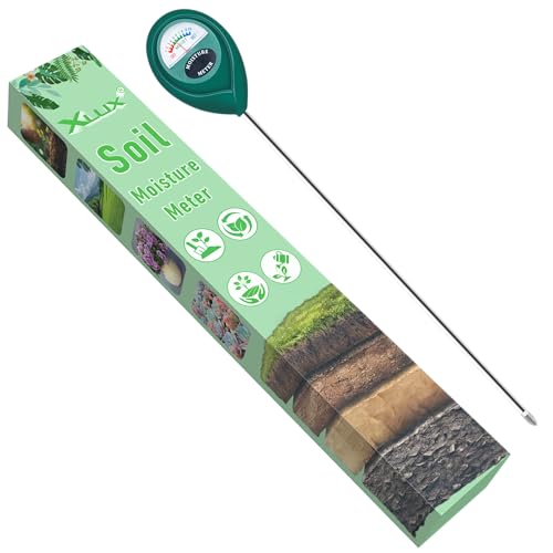 Xlux Humidimètre de sol à sonde longue à utilisation profonde, capteur indicateur de surveillance de l'eau, hygromètre pour grandes plantes en pot d'intérieur et d'extérieur, fleurs, jardinage, agriculture