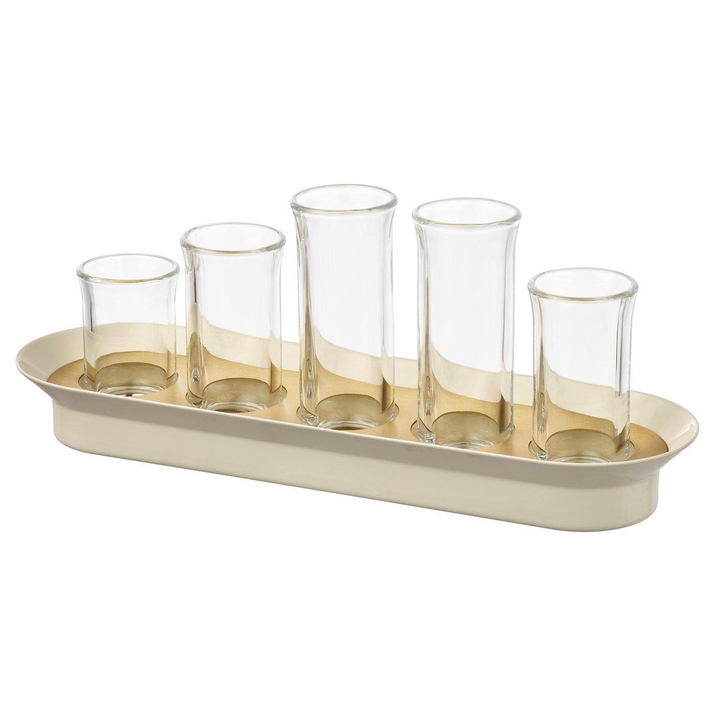 Ensemble de propagation Vattenkrasse - Verre transparent ivoire/or