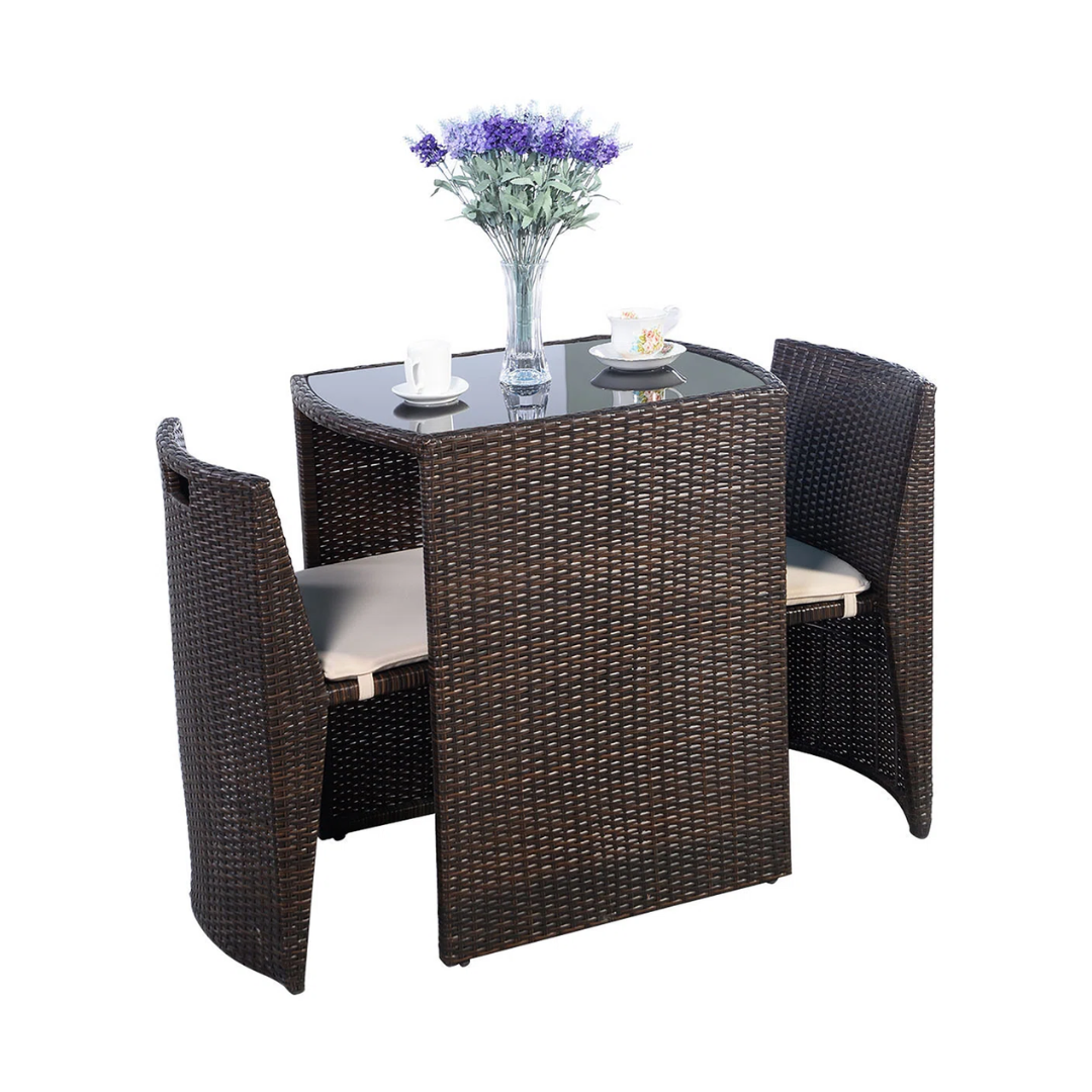 Ebern Designs, Ensemble de conversation de patio Iarund avec coussins