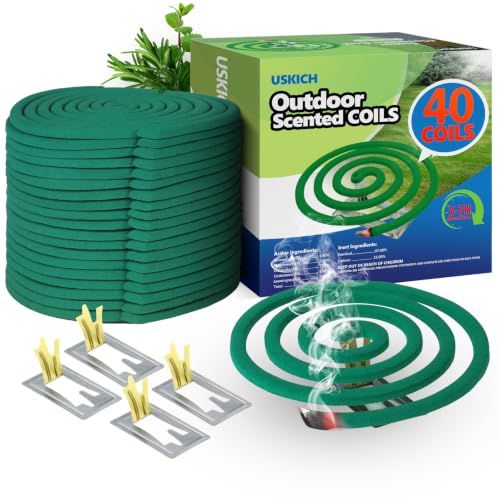 Bobines anti-moustiques, parfum frais pour terrasse extérieure, utilisation jusqu'à 10 pieds