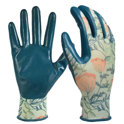 Gants de jardin enduits de nitrile de taille moyenne pour femmes