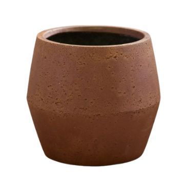 Jardinière en tonneau biseauté en fibre