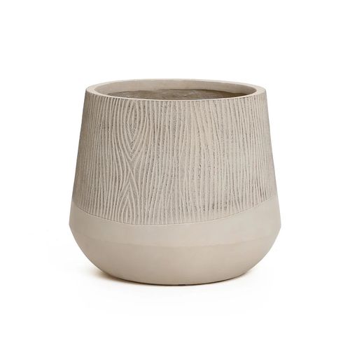Jardinière haute à motif en bois