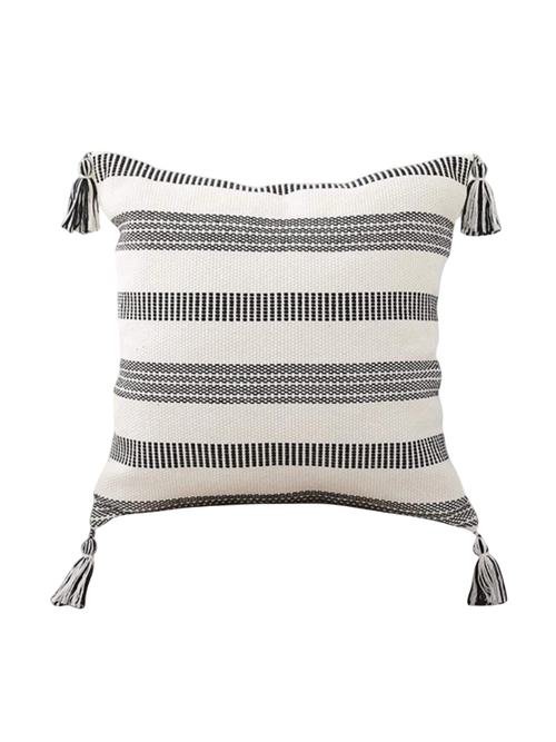 Housse de coussin d'extérieur à pampilles Boho