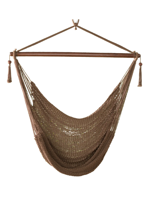 Chaise hamac d'extérieur en corde de polyester filée douce