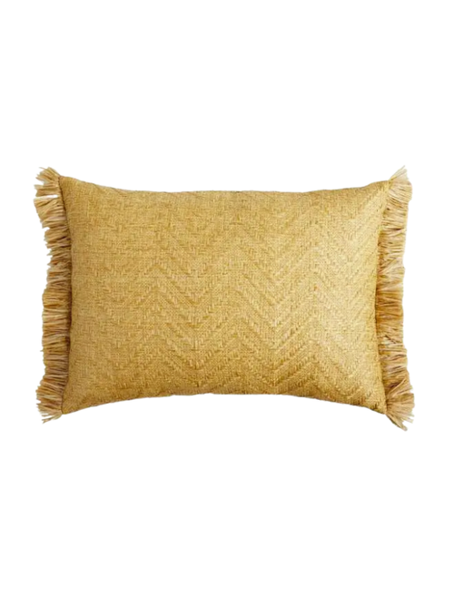 Coussin décoratif lombaire d’extérieur à franges Hermosa