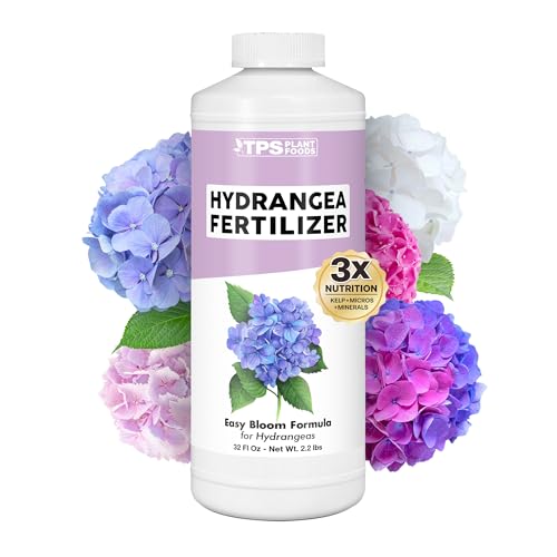 Engrais pour hortensias &ndash; Engrais liquide pour plantes pour de plus grandes fleurs, une couleur riche et des fleurs riches en nutriments. Développement de racines plus fort, 32 oz