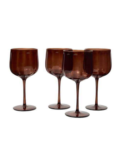 Ensemble de 4 verres à vin 16oz marron 