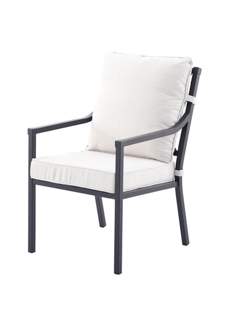 Ensemble de 2 chaises de salle à manger d'extérieur en acier Cambria