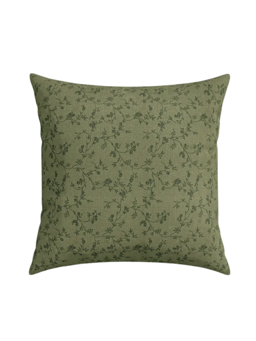 Housse de coussin en lin et coton imprimé Britt Bengoechea