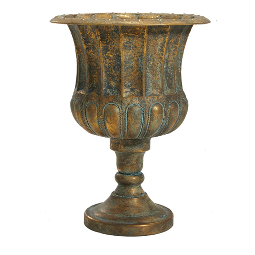 Jardinière urne en métal bronze