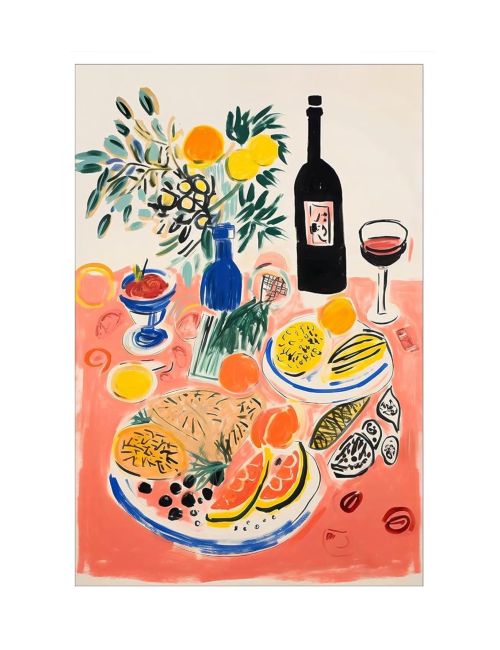 Art de table de dîner rétro