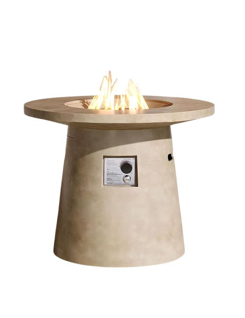 Table de foyer au propane ronde pour patio Hompus
